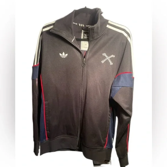 Vintage Adidas x Bonethrower skateboarding long sleeve full zip Track Jacket M - Picture 2 of 4